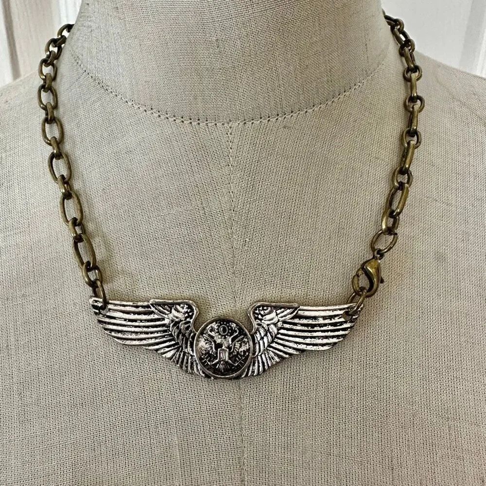 Gypsy SouleâWinged Eagle Statement Necklace â WWII Inspired